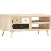 vidaXL Table basse 90x45x40 cm Bois de manguier massif