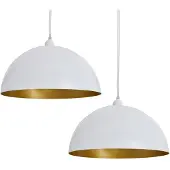 vidaXL Plafonnier 2 pcs. Hauteur réglable Demi-sphérique Blanc