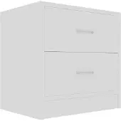 vidaXL Table de chevet Blanc 40x30x40 cm Bois d'ingénierie