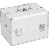 vidaXL Mallette à maquillage 22x30x21 cm Argenté Aluminium
