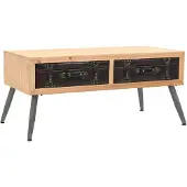 vidaXL Table basse Bois massif de sapin 115x55x50 cm