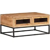vidaXL Table basse 90x60x40 cm en bois massif d'acacia