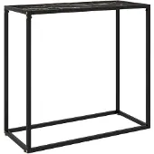 vidaXL Table console Noir 80x35x75 cm Verre trempé