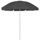 vidaXL Parasol de plage anthracite 240 cm