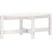 vidaXL Table basse blanche 87x48x35 cm pin massif