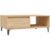 vidaXL Table basse chêne Sonoma 90x60x35 cm bois composite