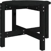 vidaXL Table basse noire Ø 62,5x45 cm pin massif