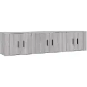 vidaXL Armoires murales TV 3 pcs. Gris Sonoma 57x34,5x40 cm