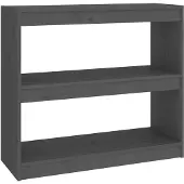 vidaXL Bibliothèque/Séparateur de pièce Gris 80x30x71,5 cm Pin massif