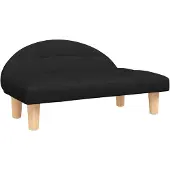 vidaXL Lit pour chien noir 70x52x30 cm Tissu