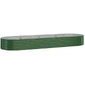 vidaXL -Planungsbox 322x100x36 cm Pulver -Stahlgrün