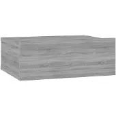 vidaXL Table de chevet flottante Sonoma gris 40x30x15 cm