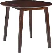 vidaXL Table de salle à manger pliante ronde MDF brun