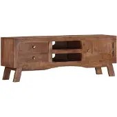 vidaXL Armoire TV 110x30x40 cm Bois de manguier rugueux
