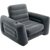 Intex Fauteuil gonflable extensible 117x224x66 cm Gris foncé