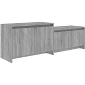 vidaXL Armoire TV Gris Sonoma 146,5x35x50 cm Bois composite