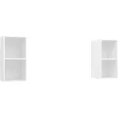 vidaXL Armoires murales TV 2 pcs. Blanc Bois composite
