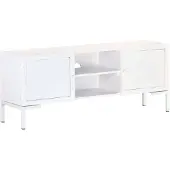 vidaXL Armoire TV Blanc 115x30x46 cm Bois massif Mango