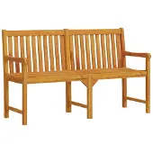 vidaXL Banc de jardin 150 cm en bois massif d'acacia
