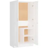 vidaXL Armoire blanche 82,5x51,5x180 cm Bois composite
