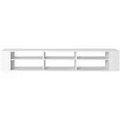 Selsey WERI - Tableau TV / TV - Tableau suspendu Blanc avec 6 compartiments ouverts, minimaliste, largeur 175 cm