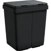 vidaXL Duo Poubelle Anthracite 2x25 L