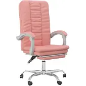 vidaXL Fauteuil inclinable de bureau Rose Similicuir