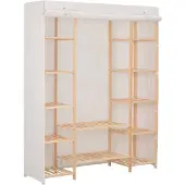 vidaXL Armoire blanche 135 x 40 x 170 cm Tissu
