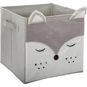 Northio Boîte de Rangement en Tissu, Renard - Gris