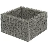 vidaXL Lit surélevé à gabion Acier galvanisé 90x90x50 cm