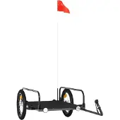 vidaXL Remorque pour vélo Noir 126x63x34 cm Fer
