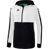 Erima Veste d'entraînement Six Wings avec capuche noir/blanc - 42