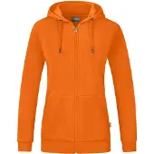 Jako Veste à capuche femme Organic, Couleur:orange, Taille:42