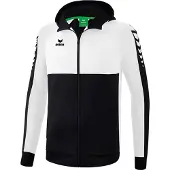 Erima Veste d'entraînement Six Wings avec capuche noir/blanc