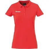 Kempa Womens Ladies Short Sleeve Polo Shirt Top Sports Training Handball Red XS