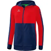 Erima Veste d'entraînement Six Wings avec capuche New Navy/rouge - 38