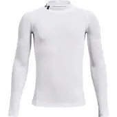 Under Armour Heatgear Armour Mock Long Sleeve Base Layer Blanc 8 Years Garçon
