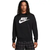 Nike Hommes, Pull-over, Sweat-shirt polaire « Sportswear Club » pour homme, Noir, (XL)