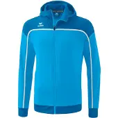 Erima Change By Veste d'entraînement avec capuche Curacao/mykonos/blanc - XXXL