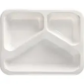 Starpak 50 plateaux-repas 1,095 l, Contenant à usage unique, Blanc