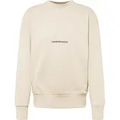Calvin Klein Hommes, Pull-over, Beige Cotton Men Sweatshirt, Beige, (XXL)