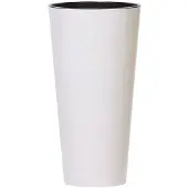Prosperplast Tubus Slim Shine Pot De Fleurs Avec Insert 8l Blanc
