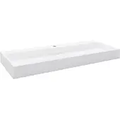 vidaXL Lavabo 120 x 46 x 11 cm Fonte minérale/fonte de marbre blanc