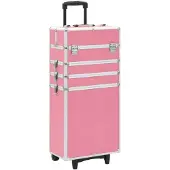 vidaXL Chariot de maquillage Aluminium Rose
