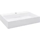 vidaXL Lavabo 60 x 38 x 11 cm Fonte minérale/fonte de marbre blanc