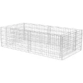 vidaXL Jardinière à gabion Acier galvanisé 180 x 90 x 50 cm