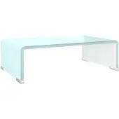 vidaXL Rehausse TV/moniteur verre vert 40x25x11 cm