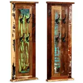 vidaXL Porte-manteau 2 pcs Bois de récupération massif 38x100 cm