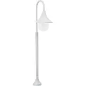 vidaXL Borne d'éclairage de jardin E27 120 cm aluminium blanc