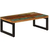 vidaXL Table basse 100x50x35 cm vieux bois et acier